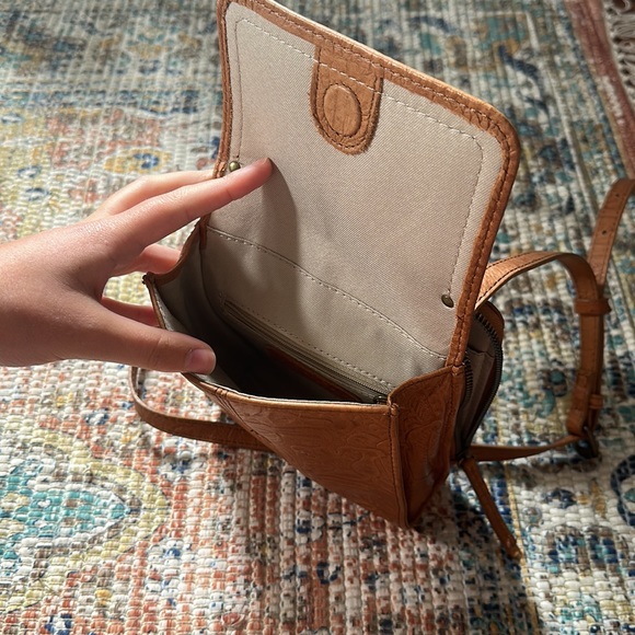 American Leather Crossbody bag “Kansas Brandy Tooled edition” - Picture 7 of 10